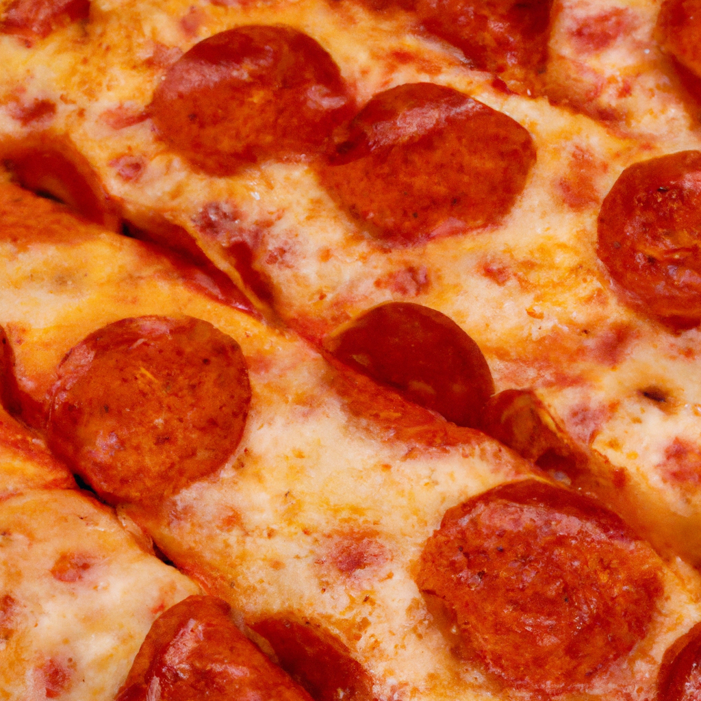 Pepperoni pizza close-up